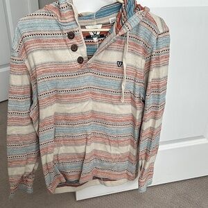 VISSLA Multicolor Striped Knit Hoodie